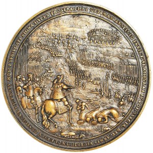 R-, Ladislaus IV. Wasa, Bronzeguss der Medaille Befreiung von Smolensk, 1636