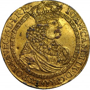John Casimir, 10 ducats 1661 T-T Bydgoszcz, old gilded COPY