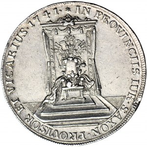 Augustus III Sas, Vikartaler 1741, Dresden, schön