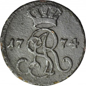 RR-, Stanislaw A. Poniatowski, 1774 AP penny, rare