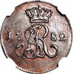 R-, Stanislaw A. Poniatowski, Halbpfennig 1782 EB, gemünzt