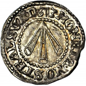 RR-, Vorpommern, Pfeilspitze, Pfennig 1613, gestempelt