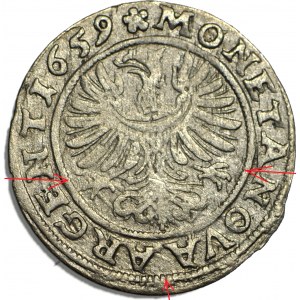 RRR-, Schlesien, Georg III. von Brest, 3 krajcars 1659, Brzeg, erstes Prägejahr, NIENOTIERT