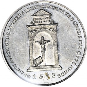 Silesia, Medal 1818, 300th anniversary of Reformation, Heinz Georg, knight of Zedlitz-Neukirch