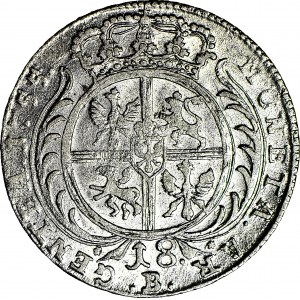 RR-, Imitation of the Prussian orta of Leipzig August III, 18 krajcars Wroclaw 1755