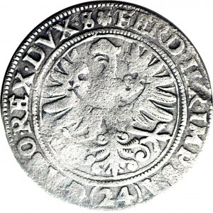 RRR-, Silesia, city of Swidnica, Ferdinand II, 24 krajcars 1622, bust of St. Wenceslas