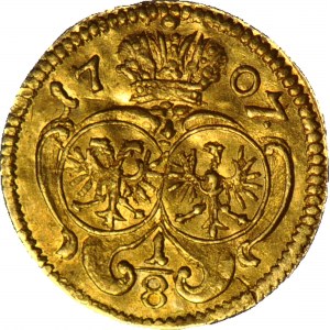 RRR-, Silesia, Joseph I, 1/8 ducat 1707, Wroclaw, very rare