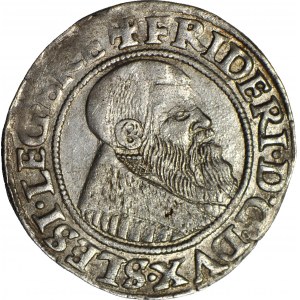 R-, Śląsk, Fryderyk II, GROSZ 1542, BRZEG, wczesny orzeł