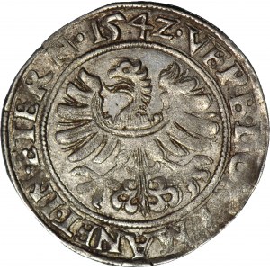 R-, Śląsk, Fryderyk II, GROSZ 1542, BRZEG, wczesny orzeł