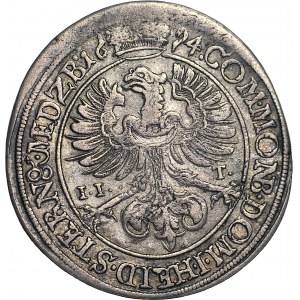 Silesia, Duchy of Olesnica, Sylvius Frederick, 15 krajcars 1694, Olesnica, beautiful