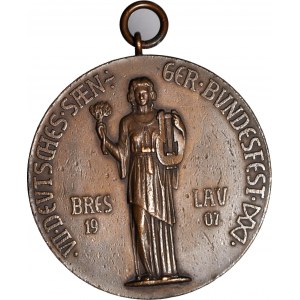 Śląsk, Wrocław, medal 1907 Związku Śpiewaczego, brąz 70mm