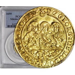 RR, Silesia, Three Brothers, Ducat 1659, Brzeg, minted
