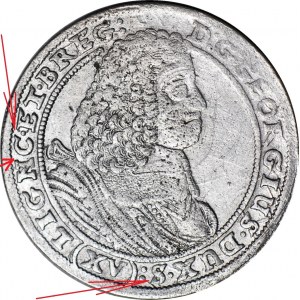 RRR-, Silesia, George III of Brest, 15 krajcars 1660, Brzeg, error in legend, NOT NOTED!