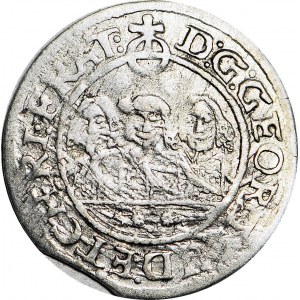 RR-, Schlesien, Drei Brüder, 1 krajcar 1652, Brzeg, Hybrid 1651/1652