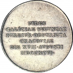 Galicja i Lodomeria, Żeton na pamiątkę hołdu w Krakowie 1796, większy 25mm
