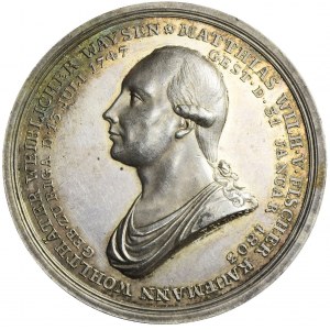 RR-, Russische Teilung, Medaille Mathias Fischer Riga, 1804