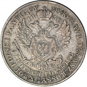 R-, Królestwo Polskie, Aleksander I, 5 złotych 1830 KG, najrzadsze, Berez. 15 zł