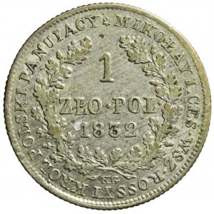 R-, Königreich Polen, Alexander I., 1 Zloty 1832, kleiner Kopf