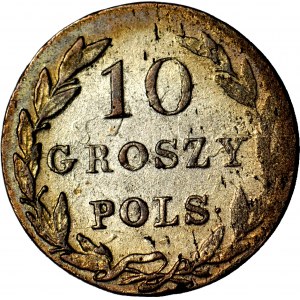 RR-, Królestwo Polskie, 10 groszy 1828 FH., bardzo rzadkie