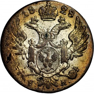 RR-, Królestwo Polskie, 10 groszy 1828 FH., bardzo rzadkie