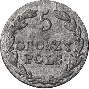 RR-, Królestwo Polskie, 5 groszy 1830, b. rzadki rocznik