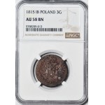 RRR-, 3 Polish pennies 1815 IB, Warsaw, EXTREMELY RARE ANNIVERSARY