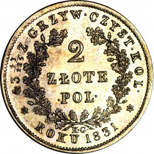 November Uprising, 2 gold 1831, PROOFLIKE