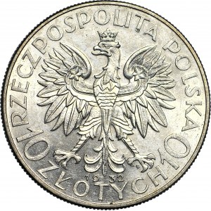 10 złotych 1932, Głowa, Londyn, mennicza