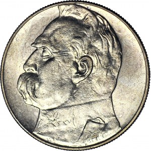 10 złotych 1934, Piłsudski, orzeł URZĘDOWY, rzadki, menniczy