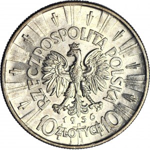 10 złotych 1936, Piłsudski, menniczy