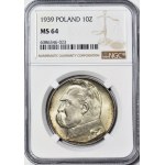 10 Gold 1939, Piłsudski, prächtig