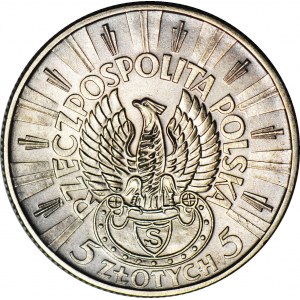 5 złotych 1934, Piłsudski, orzeł strzelecki, menniczy