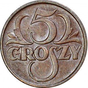 5 pennies 1928, minted