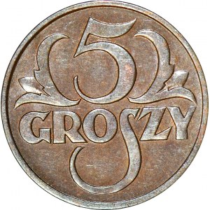 5 Groszy 1930, seltener Jahrgang, neuwertig