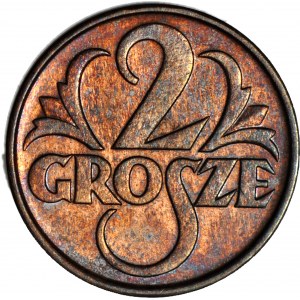2 pennies 1936, minted