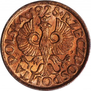 1 Pfennig 1928, postfrisch, rot