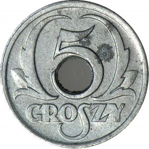 5 pennies 1939, Occupation, mint, light shade