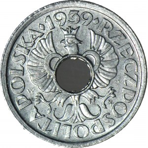 5 pennies 1939, Occupation, mint, light shade