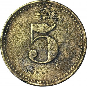 R-, Lemberg, Wertmarke für 5 Pfennige/Kopien, L. Stadtmüller