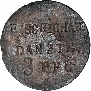 RRR-, Danzig, F. Schichau, 3 fenigs, unlisted