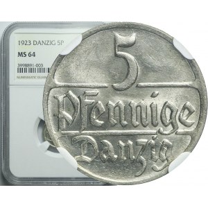 Free City of Gdansk, 5 pfennigs 1923, minted