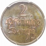 Free City of Danzig, 2 pfennigs 1937, mint, color BN