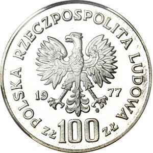 100 złotych 1977, Władysław Reymont, PRÓBA, srebro