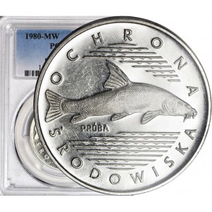 100 Gold 1977, Umweltschutz, PRÓBA-Fisch, Silber