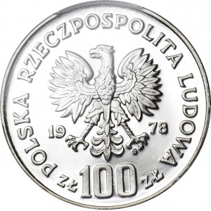 100 Gold 1978, Adam Mickiewicz, PRÓBA, Silber