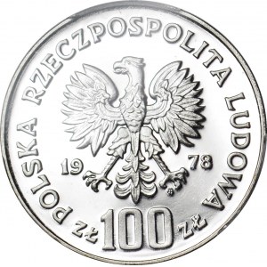 100 gold 1978, Adam Mickiewicz, SAMPLE, silver