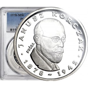 100 złotych 1978, Janusz Korczak, PRÓBA, srebro