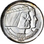 100 Zloty 1966, Mieszko und Dąbrówka, Köpfe, SILBERPROSPEKTIVE