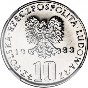 RRR-, 10 Zloty 1983 Boleslaw Prus, PROOFLIKE, zum ersten Mal auf Onebid