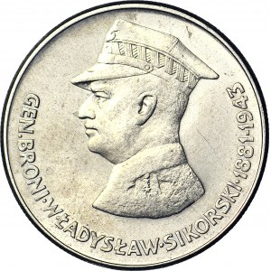 RR-, 50 zloty 1981, Wladyslaw Sikorski, DESTRUKT - DOUBLE DIE